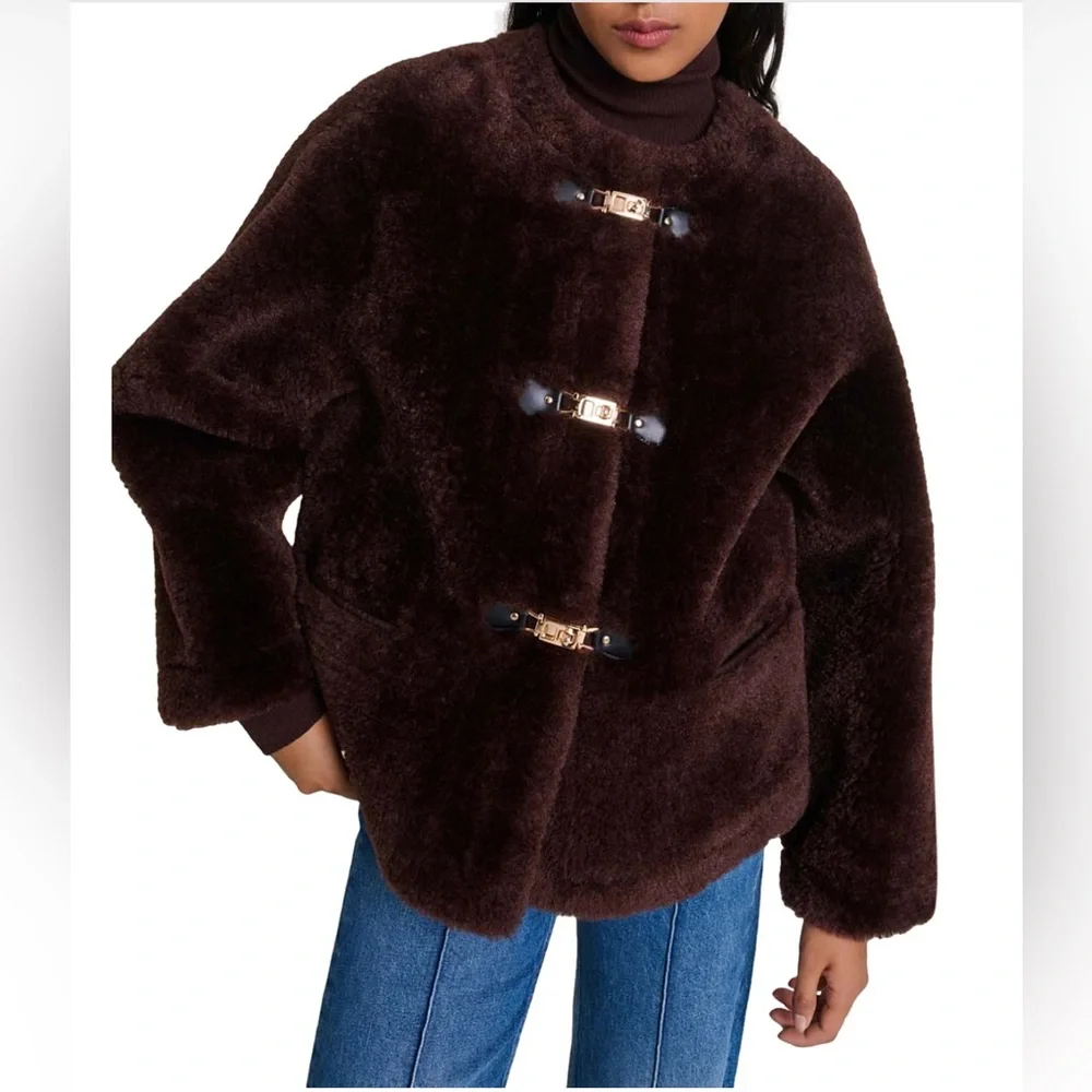 NWT) Maje Short faux fur coat ㅣ size 38 - Picture 8 of 13